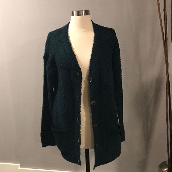 Forest Green Cardigan Sweater  - Picture 1 of 6